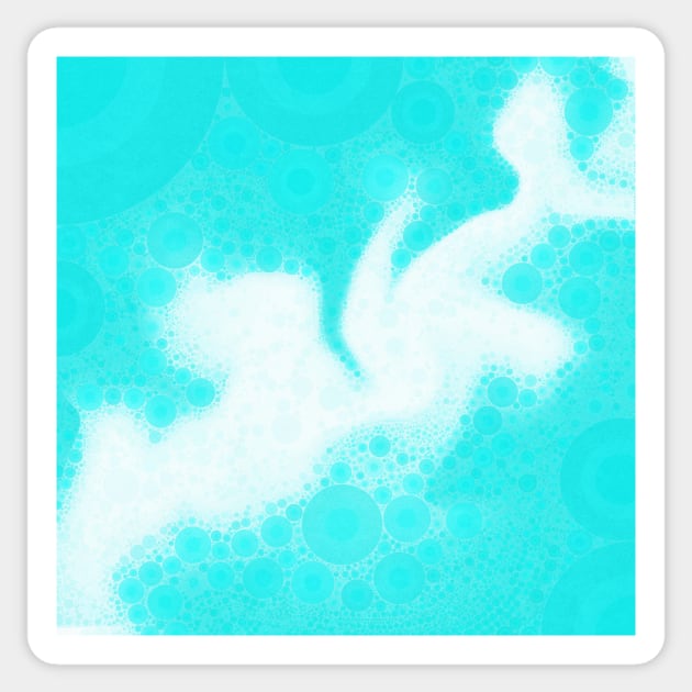 Turquoise Cloud Pattern Sticker by Dturner29